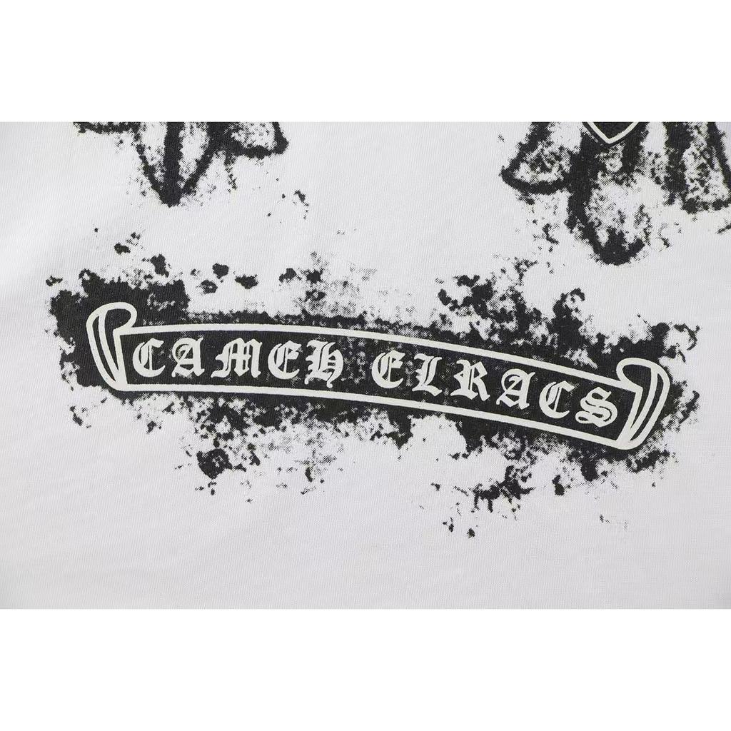 W389 CHROME HEARTS 2026 Summer New High Quality Cotton Round Neck Loose Large Size T-shirt Couple T-shirt