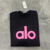 ALO Baumwolle Lockere Passform Unisex Rundhals T-Shirt Streetwear Lässiges Oberteil
