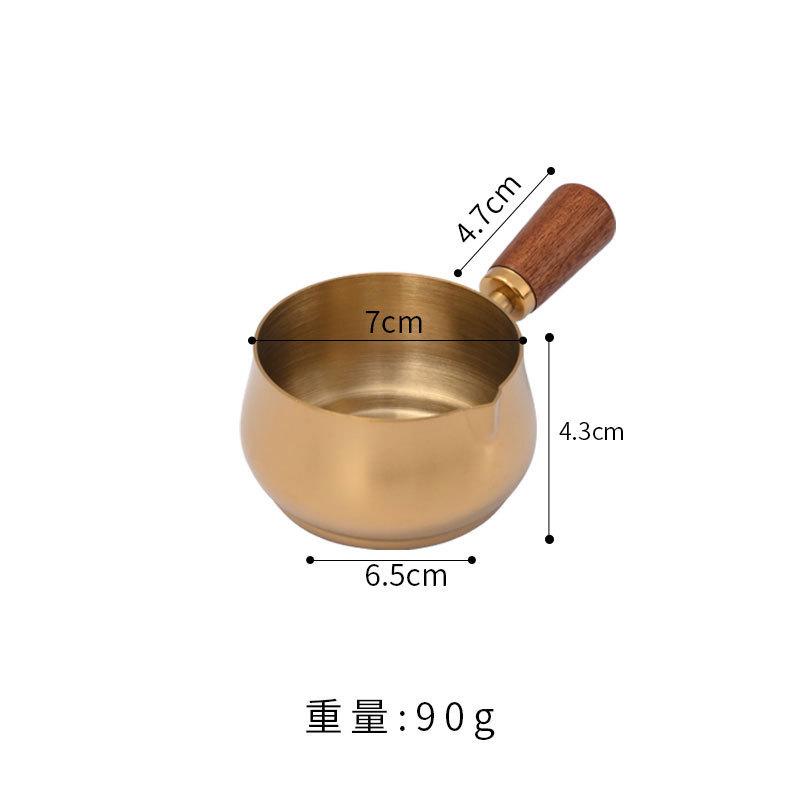 Sauskål i 304 rustfritt stål Vestlig sauskål Biffdressingkopp Trehåndtak Tomatsalatdippfat