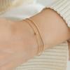 LUNNE 14k One Point Mini Ball Bracelet (14k Gold) #BR05