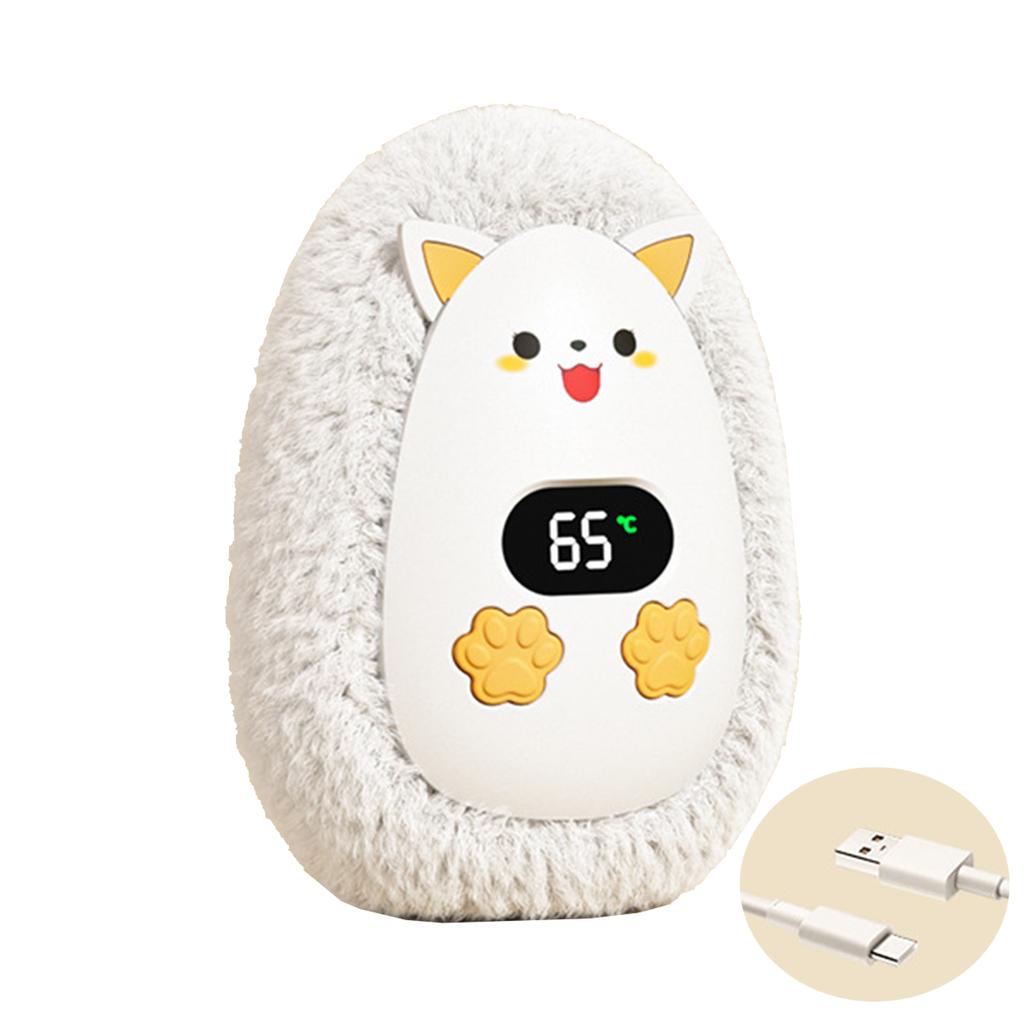 Animal Hand Warmer 3 Heat Settings Portable Clear Digital Display Plush Hand Warmers