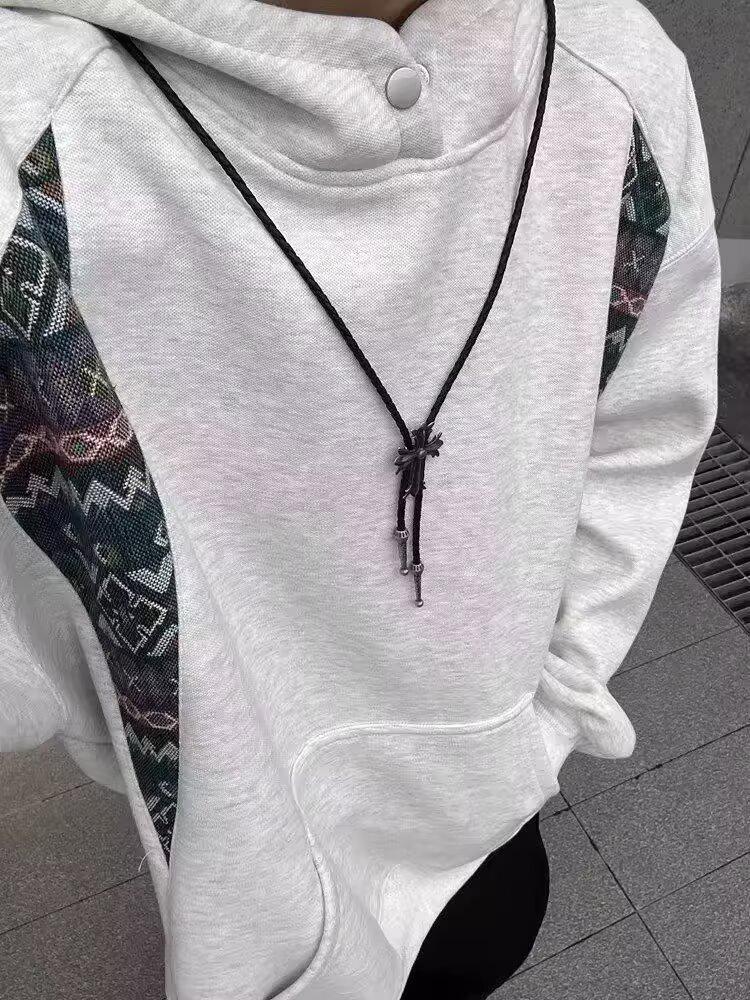 2025 Men's Plus Velvet Heavyweight Hoodie - Trendy American Lazy Style, Loose Fit, Perfect for Couples in Spring & Autumn.