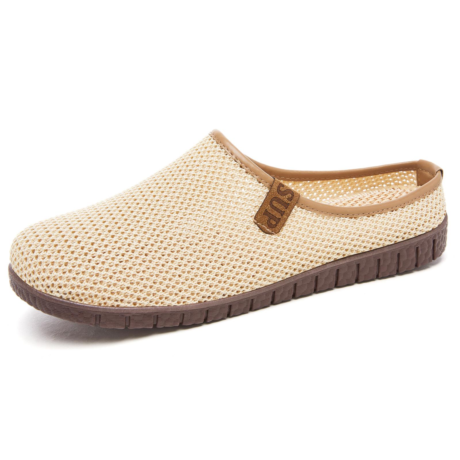 Breathable Casual Shoes, Low-cut Shoes, Women s Shoes, Half-toe Slippers 36