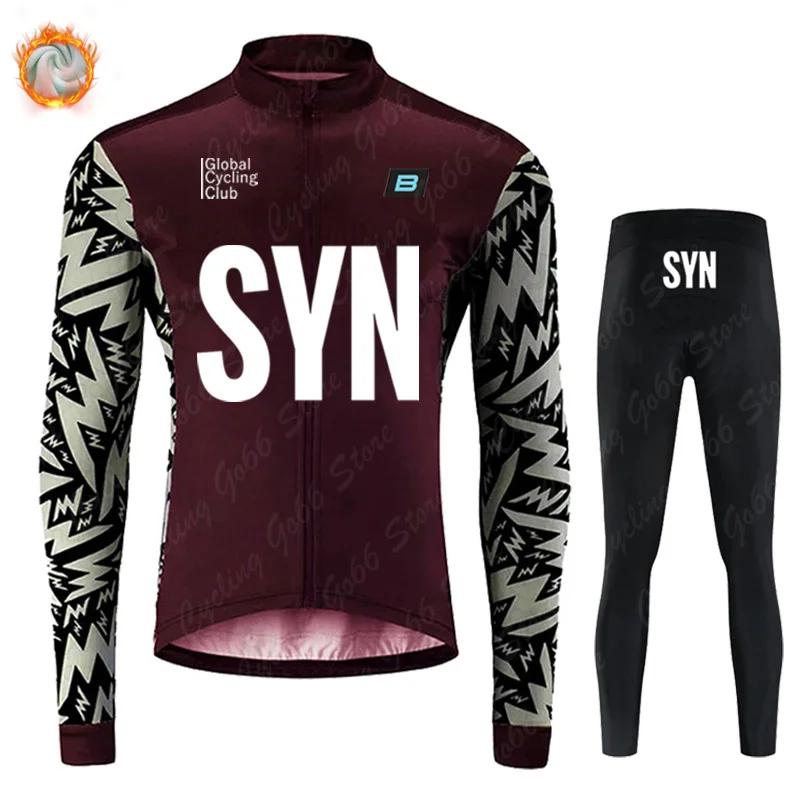 

Мужская зимняя флисовая термокуртка с длинным рукавом для велоспорта, комбинезон, штаны, Ropa Ciclismo, одежда для велосипедистов, униформа для горного велосипеда 5XL