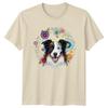 Colorful Watercolor Border Collie Dog Unisexs TShirt Border Collie Mothers Day