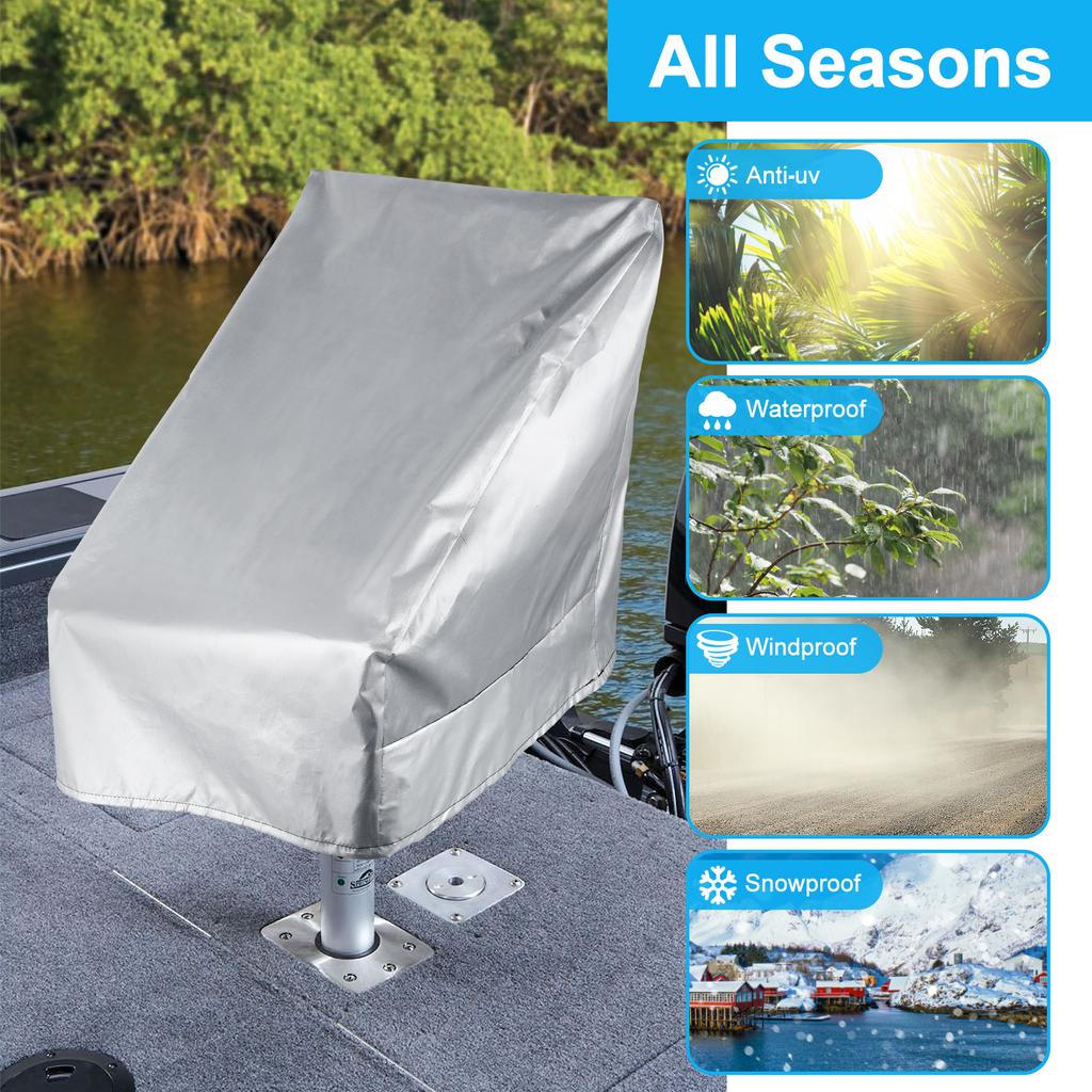 Boat Seat Cover Waterproof Outdoor Foldable Boat Canvas Seat Covers Durable Weather Resistant Chair Sleeve Protective Cover
