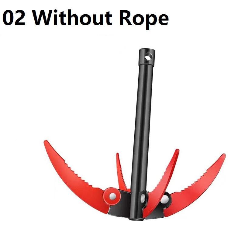 Fishing Folding Boats Anchor Outdoors Grappling Hook Lake Grass Weed Cutter Survival Tool for Small Boat Canoes Fishing Supplies