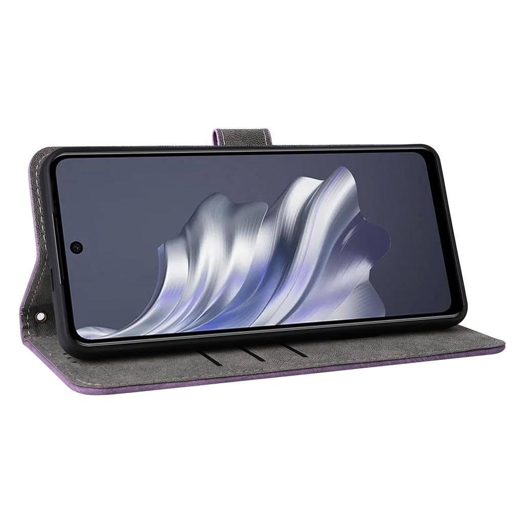 Pro TECNO Spark 20 Pro KJ6 Pouzdro Blokování RFID PU Kůže+TPU Kryt na mobil s Poutkem