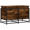Storage Box with Lid Smoked Oak Finish 80 X 40 X 51.5 Cm