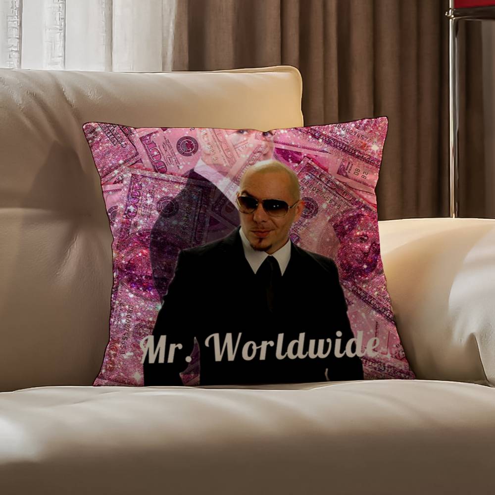 Anime P-Pitbull Pillow Case Anti-Dustmite Pillowcase Invisible Zipper Silky Short Plush Sofa Cushion Cover