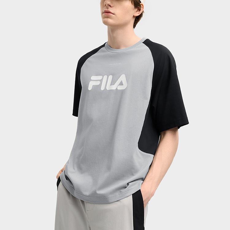 New FILA T Shirt Men's Marble Asphalt Gray Green F11M519101FLG