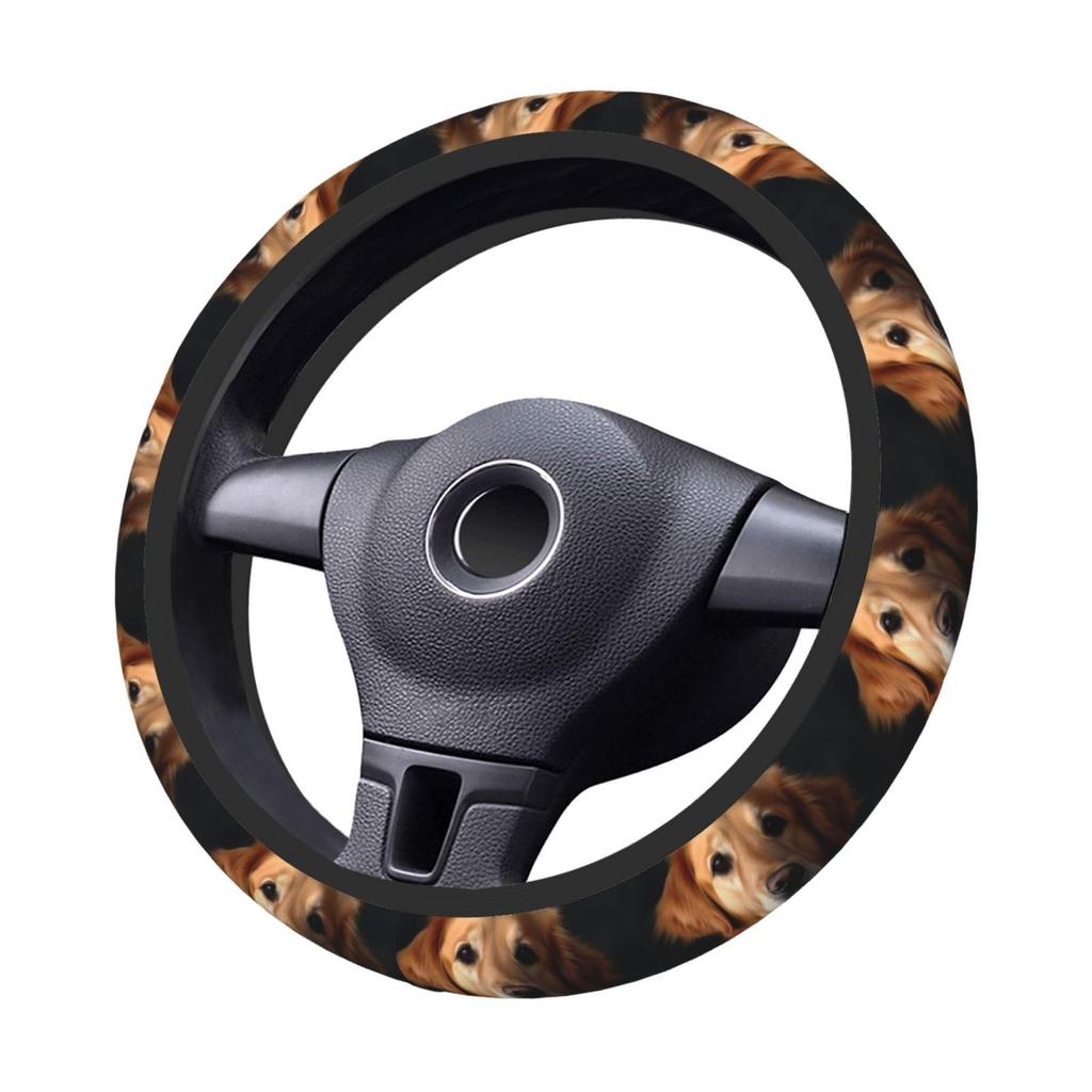Golden Retriever Lenkradbezug für Männer Frauen Elastischer Elastischer Auto Radbezug Rutschfest