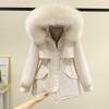 Womens Short Padded Parka Slim Fit Hooded Winter Coat Fleece Lined Warm Casual Jacket