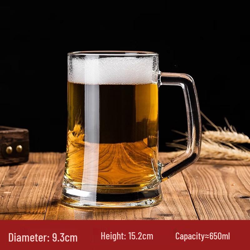 Changqi 650ml Heat-Resistant Thick Glass Mug with Handle