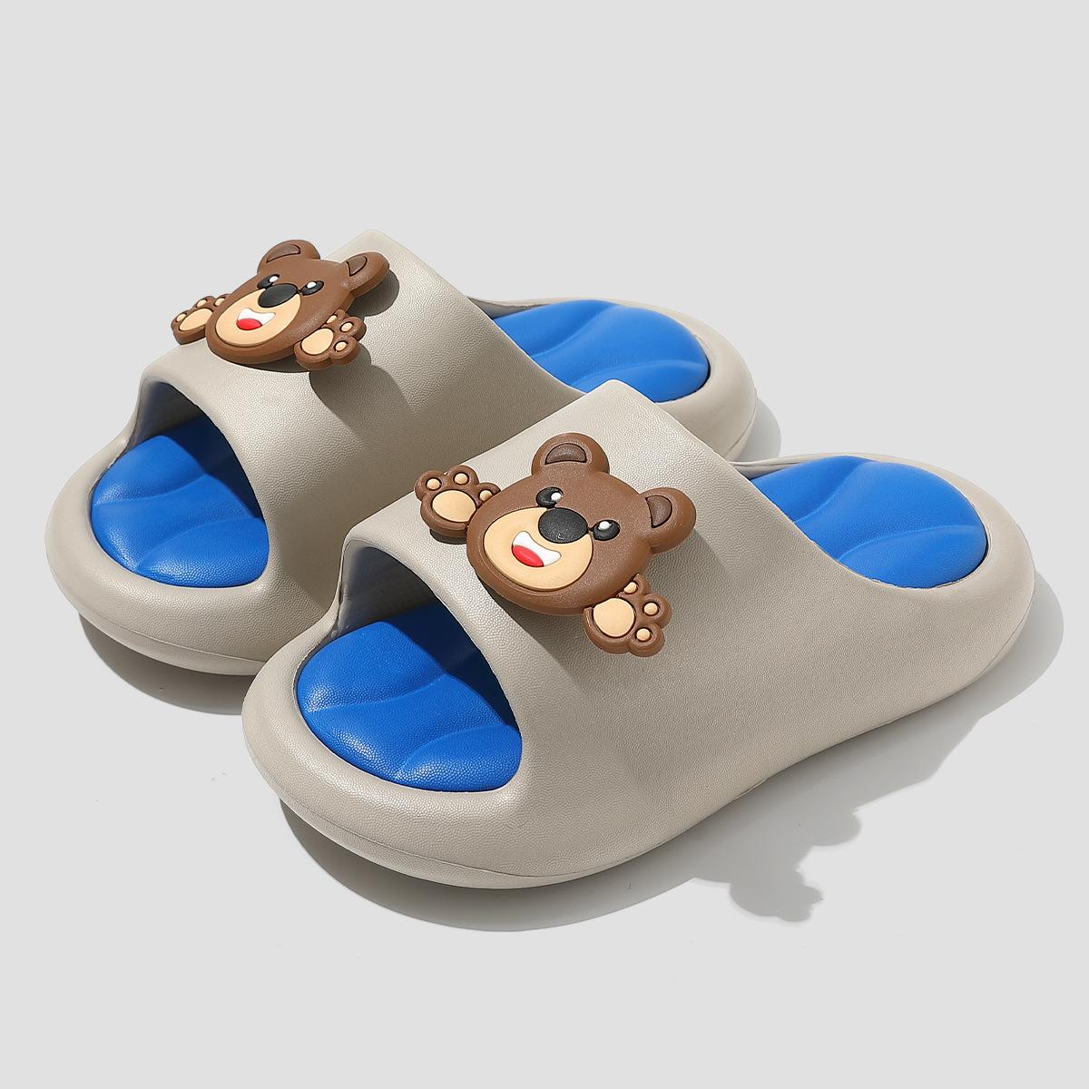 

2025 новые домашние тапочки с толстой подошвой, не пахнущие ноги, без запаха, бесшумные, нескользящие, детские прохладные тапочки с мягкой подошвой, тапочки для детей среднего и старшего возраста 30-31 серый