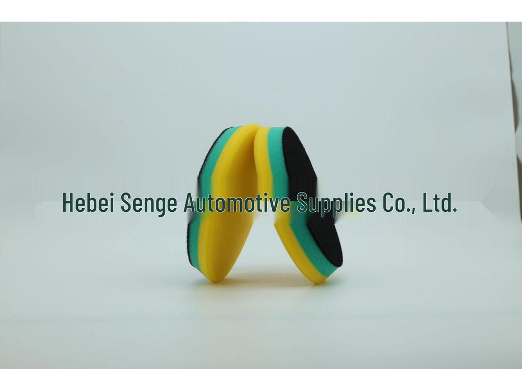 Double-Layer Self-Adhesive Car Detailing Sponge with Beveled Edge for Waxing and Polishing