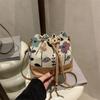 Stylish and Simple, Niche Contrasting Colors, Printed Strap Shoulder Bag, Women's 2025 Spring New Versatile and Fresh Messenger Bag