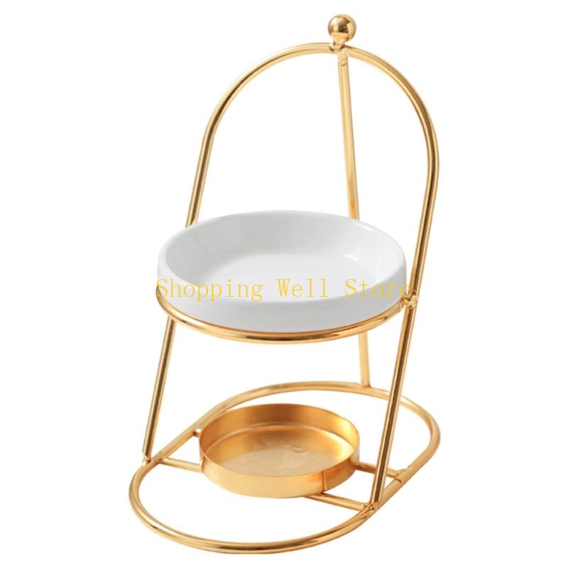 

KX4B Tealight Holder,Oil Burners for Scented Oil,Tealight Wax Warmer Decors золотий