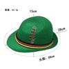Oktoberfest green jazz hat, grey non-woven styling jazz feather party hat performance hat