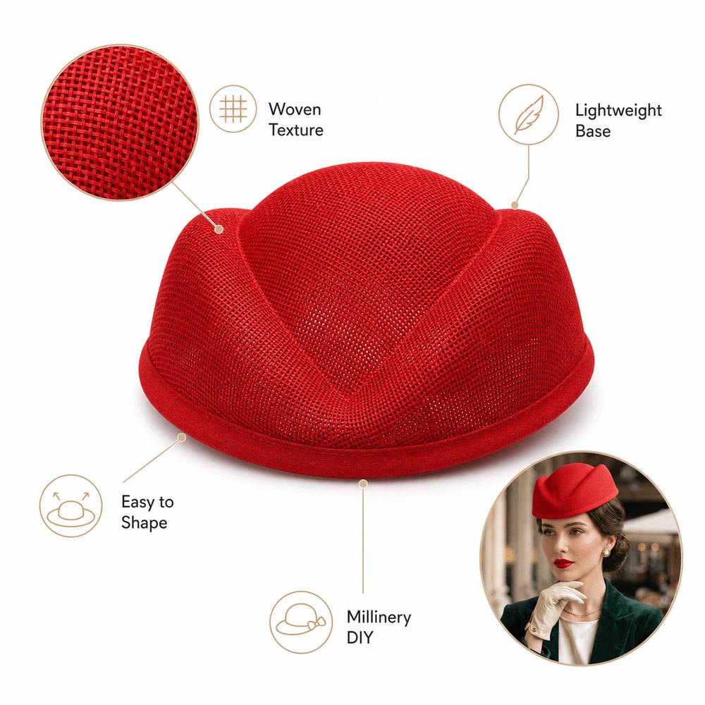 Plain Base Flight Attendant Hat Opera Headpiece Millinery Base Hat Party Occasion