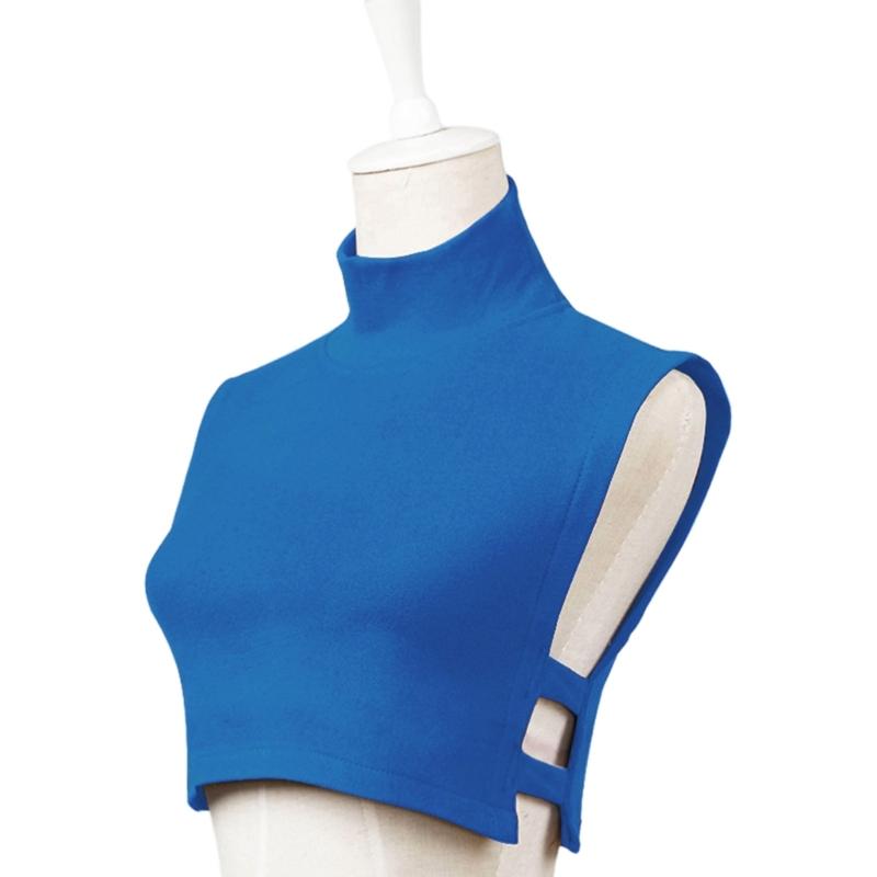 Съемный воротник-гольф Воротник свитера Воротник-обманка Воротник-гольф Ложный воротник синий