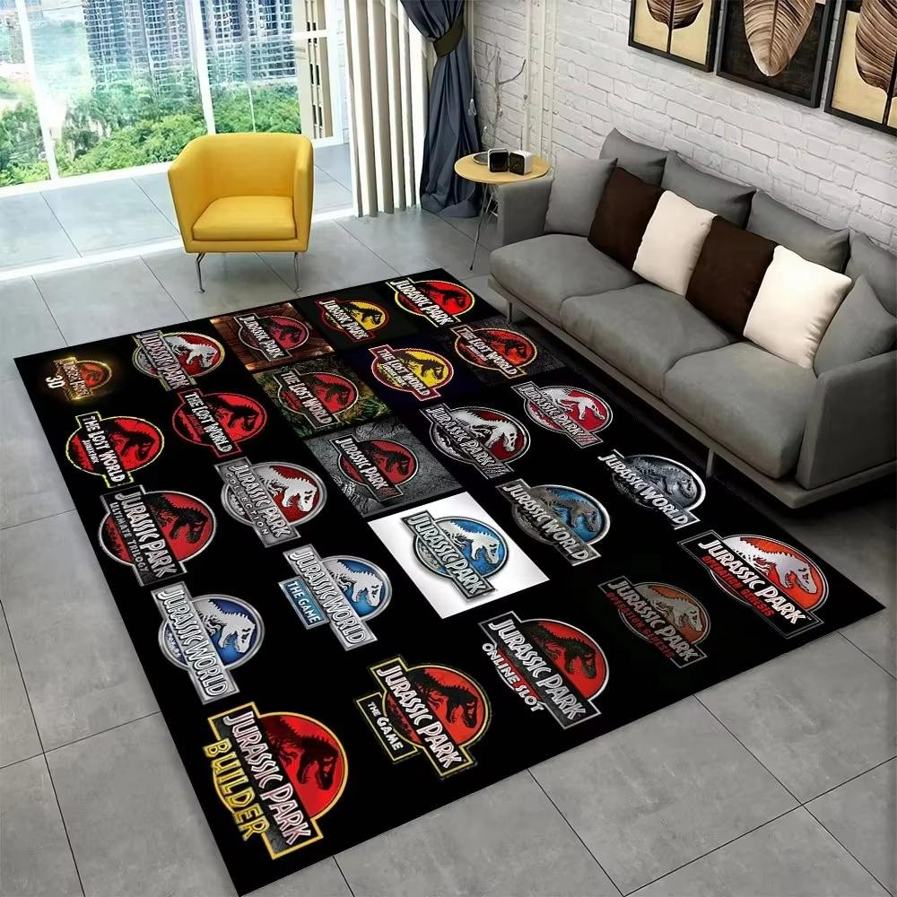  3D J-Jurassic Park Dinosaur Carpet Large Area Rug Bedroom Kids Playroom Floor Mat NonSlip Living Room Decor Fun Sofa