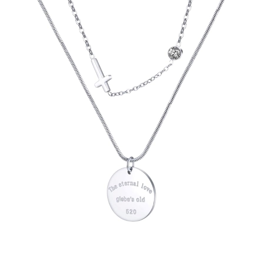 

Хирургическую нержавеющую сталь можно носить все время, ожерелье [Галант] с подвеской в виде креста и медали на двойной серебряной цепочке, не ржавеет, гипоаллергенно,