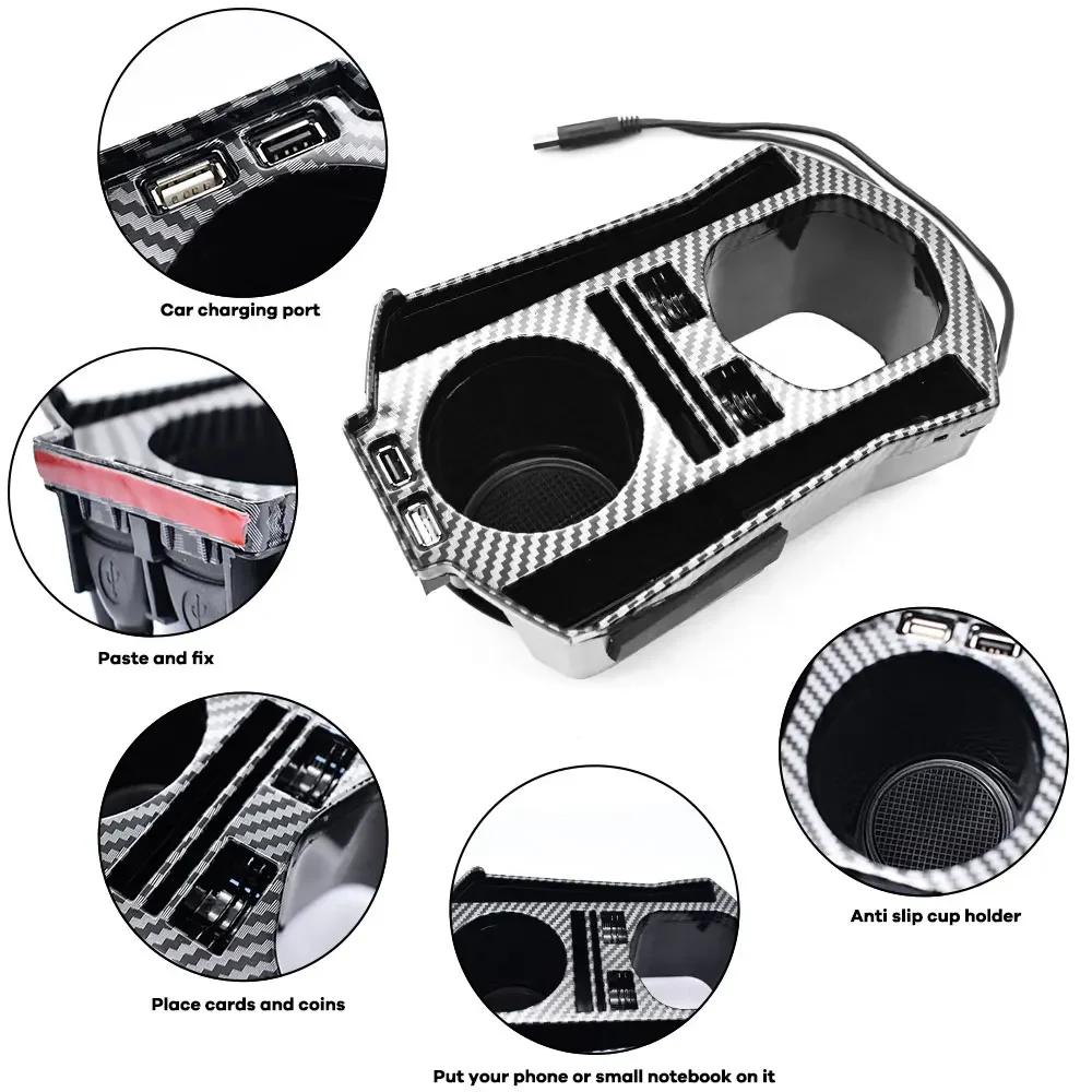 Central Control Water Cup Storage Box USB Mobile Phone Holder Storage Box Accessories For Honda Civic 10th 2017 2018 2019 2020