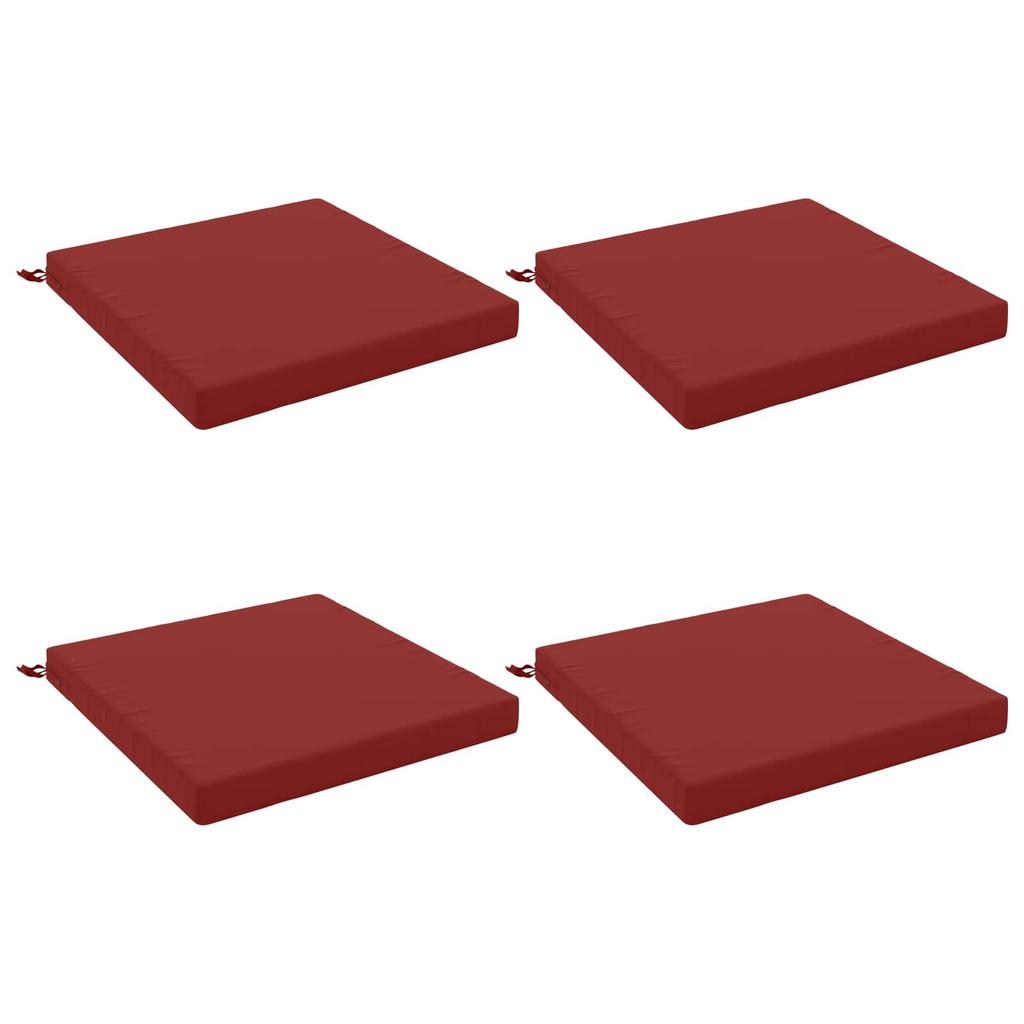 4 Piece Seat Cushions SOEST 4 Pcs. 100percent Polyester Wine Red