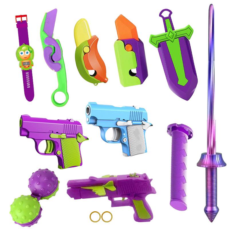 Carrot Gun 1911 Toy: Hot-Selling 3D Printed Decompression Handgun