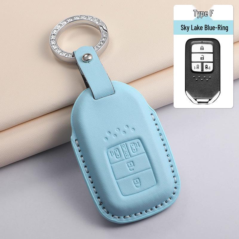 Fits 24 Honda Models: Key Case for CRV, Binhzhi, XRV, XR-V, HR-V, Haoying, Civic, UR-V, Accord, and Lingpai - Textured Purple