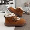Women's Large Size Thick Sole Soft Sole Winter Warm Fur Snow Boots Padded Lined Ankle Boots Anti-slip Hiking Sports Cotton Boots
