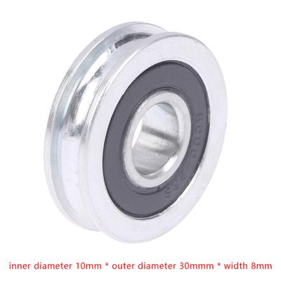1Pcs 10*30*8Mm Poulie à roulement à rainure en U Roue concave non standard pour fil de 5 mm
