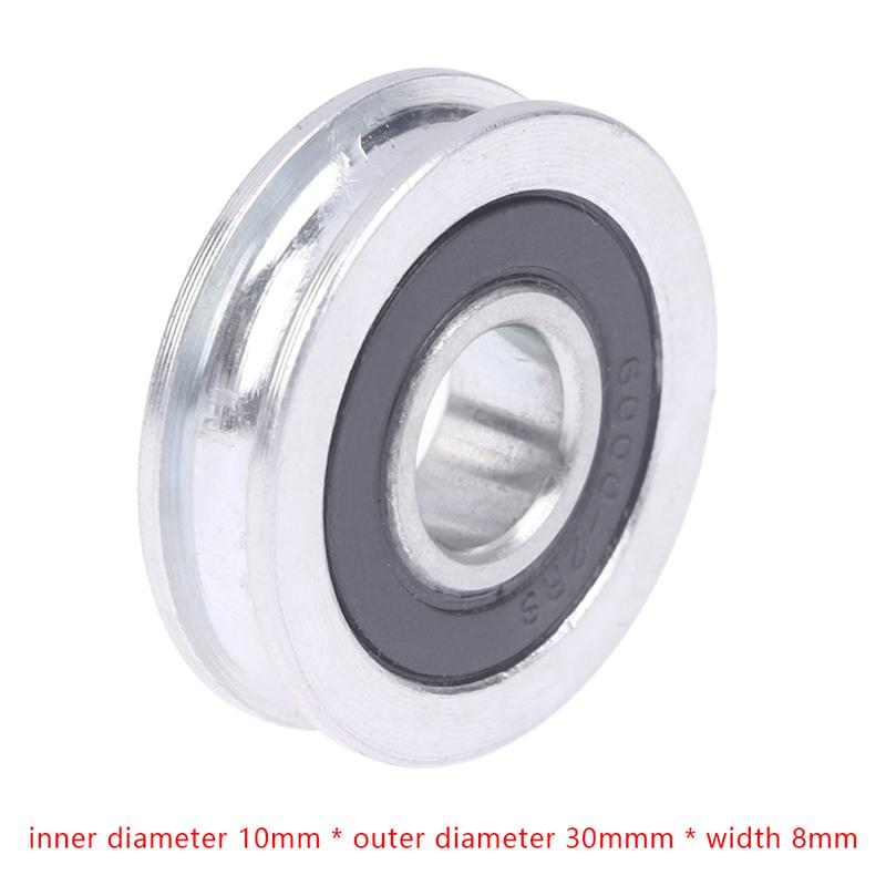 1 pz 10*30*8 mm U-Groove cuscinetto puleggia ruota concava non standard per filo da 5 mm