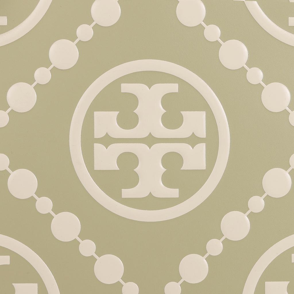 Tory Burch T Monogram Adjustable Shoulder Strap Double T Large Logo Color Block Embossed Leather Tote Bag Women Tote Olive 138919-300