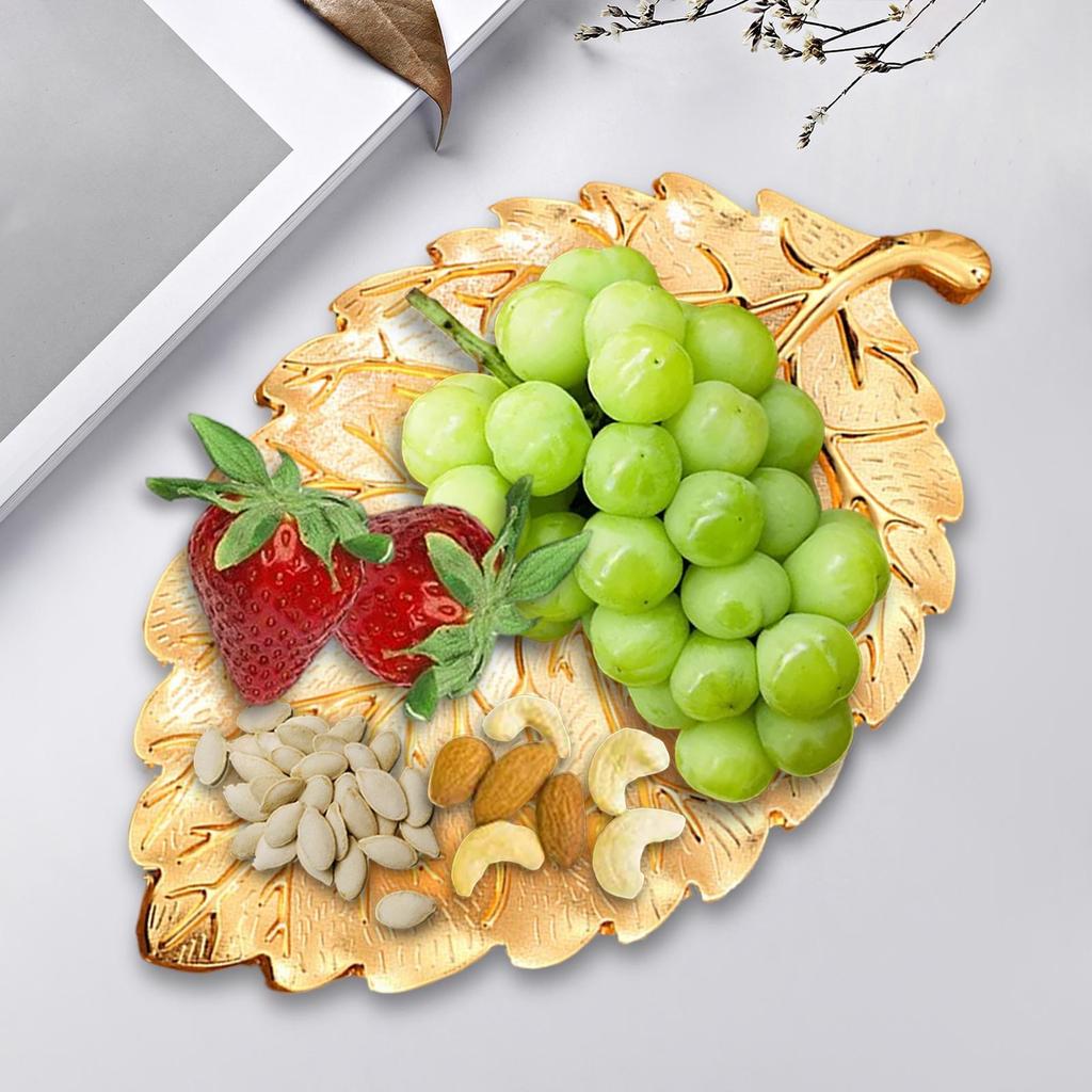Leaf Shape Serving Tray Decorative for Appetizers Bathroom Kitchen Large