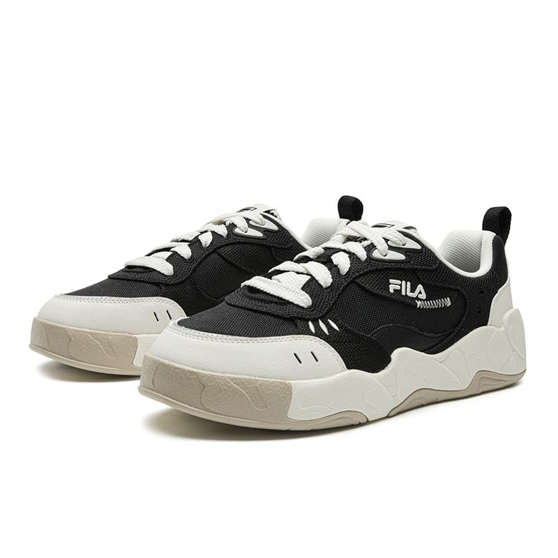 FILA Milano Chameo Fashion Minimalist Classic Comfortable Versatile Low-Top Canvas Shoes Men sneaker Black White F12M623305F-BT