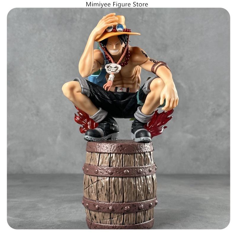 

34cm One Piece Portgas·D· Ace Flame Figure Double-Headed Cartoon Model Statue Collection Desktop Ornaments gift 34CM