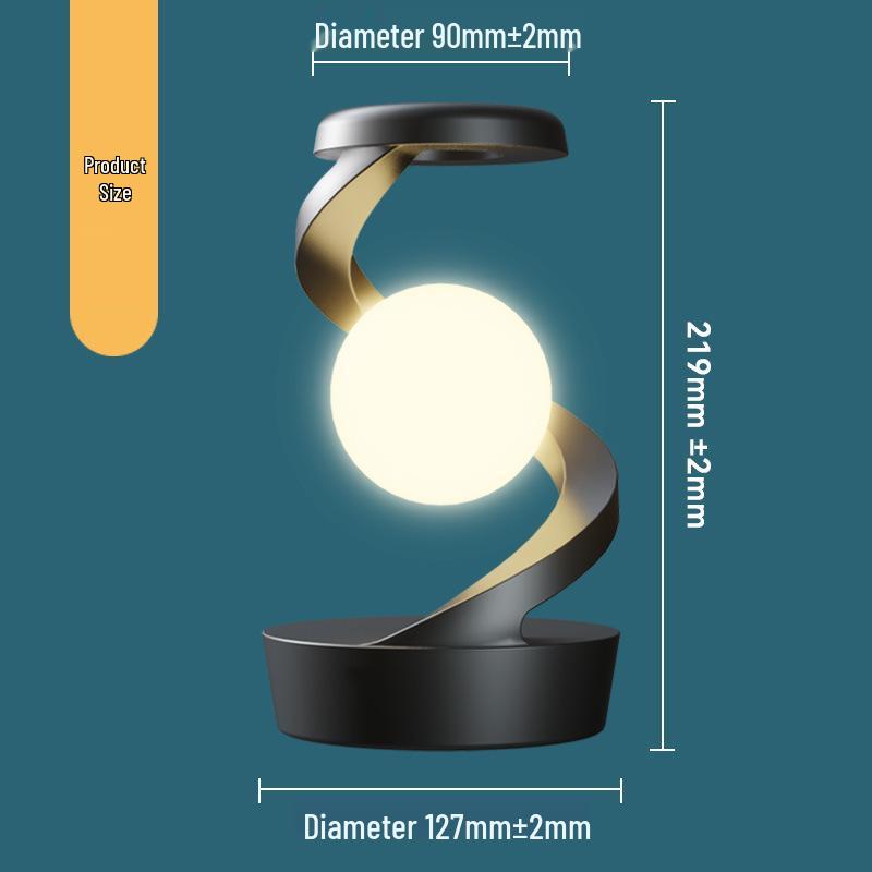 Induction Table Lamp: Rotating Seven-Color Atmosphere Light with Wireless Phone Charging