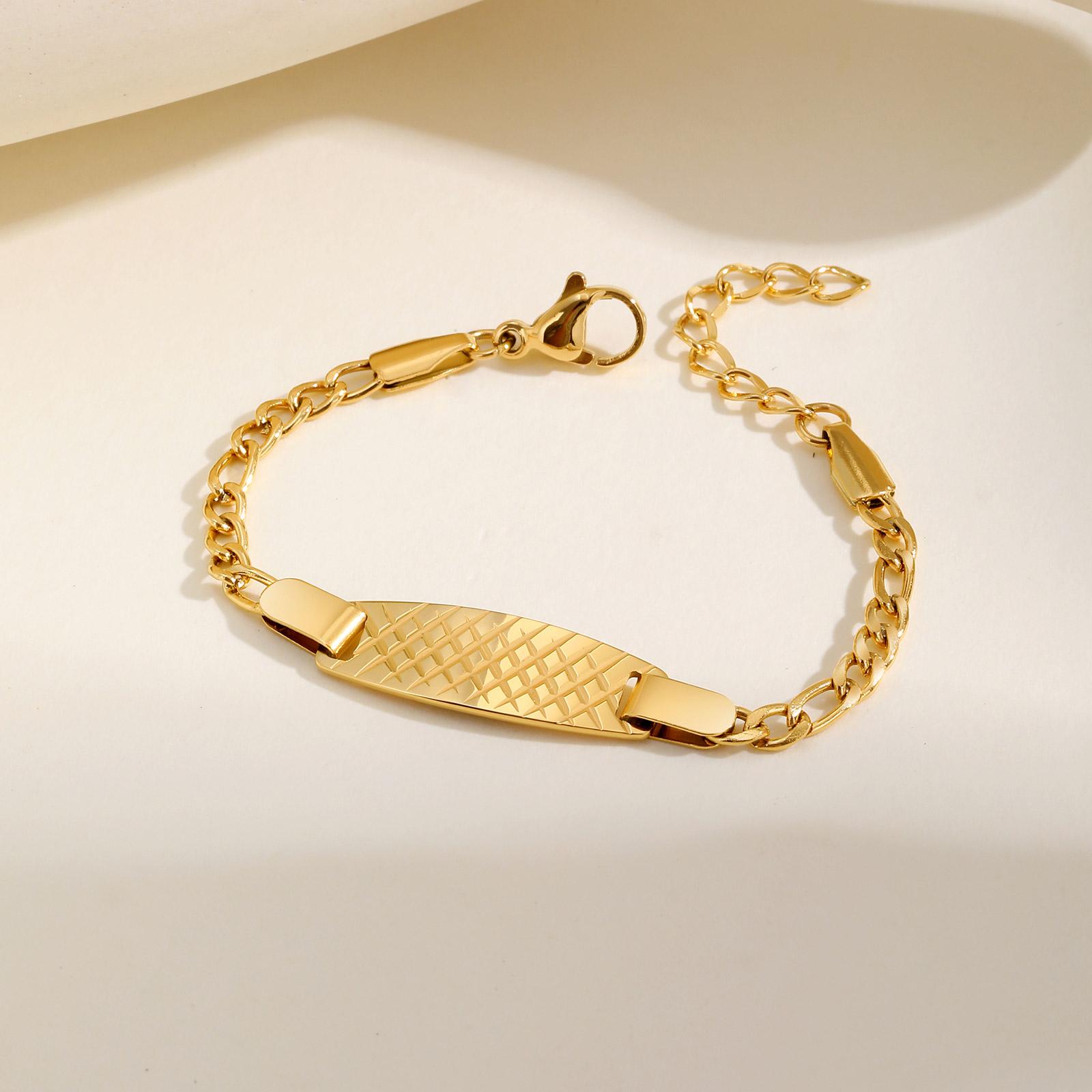 

Stainless Steel Mesh Twill Bracelet for Baby,Gold Color NK Chain Bracelet,Fashion Waterproof Jewelry Gift