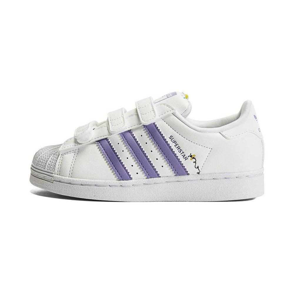 

Adidas Originals SUPERSTAR Synthetic Leather Slip Resistant Abrasion Resistant Low top Kids Skateboarding Shoes HP6217 28