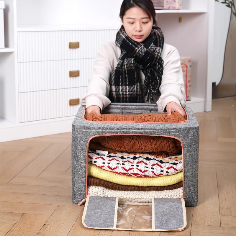 Folding Storage Organizer Storage Box Clothing Large Capacity Down Jacket Quilt Clothing Stowing Tidying Home Organiza