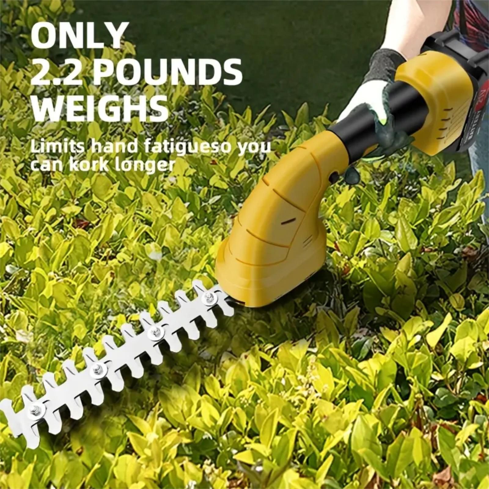 

21V Electric Pruners, 2-in-1 Cordless Shrub One Size