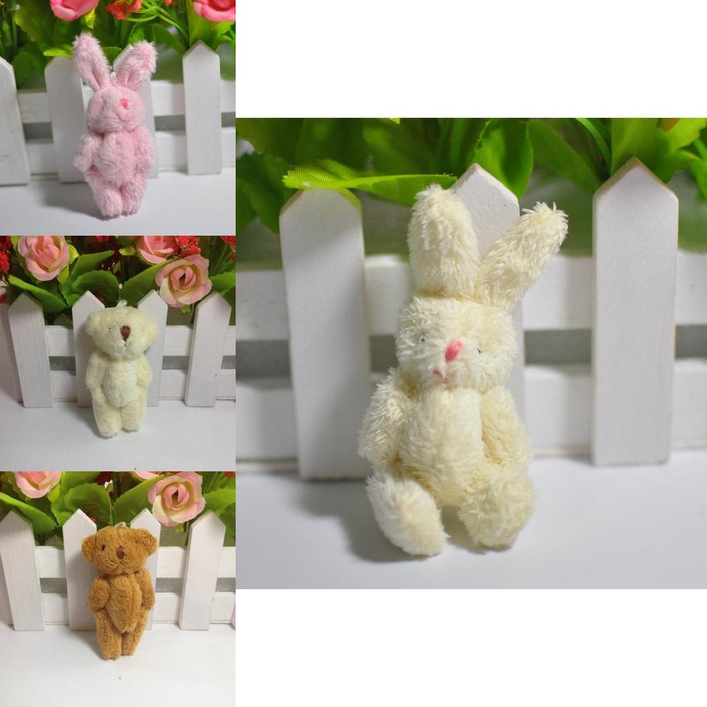 Adorable Mini Cute Plush Toy Tiny Rabbit Bear Doll With Soft And Cozy Feel