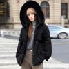 Pie Overcome Women's Medium and Long New Winter Loose Velvet Thickened Cotton-padded Jacket Tooling Jacket