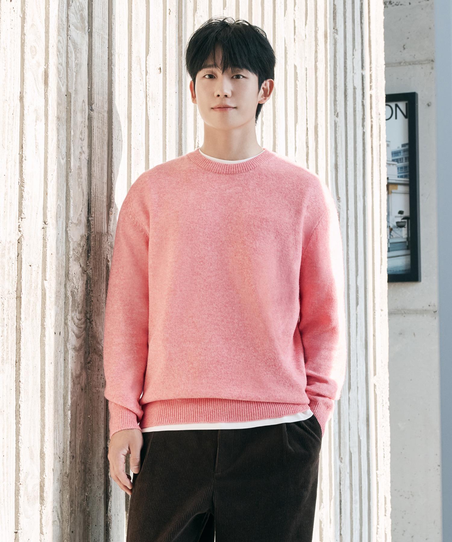 Mind Bridge [Air Wool] Alpaca Round Semi-Overfit Knit - 5 Colors Bl/100
