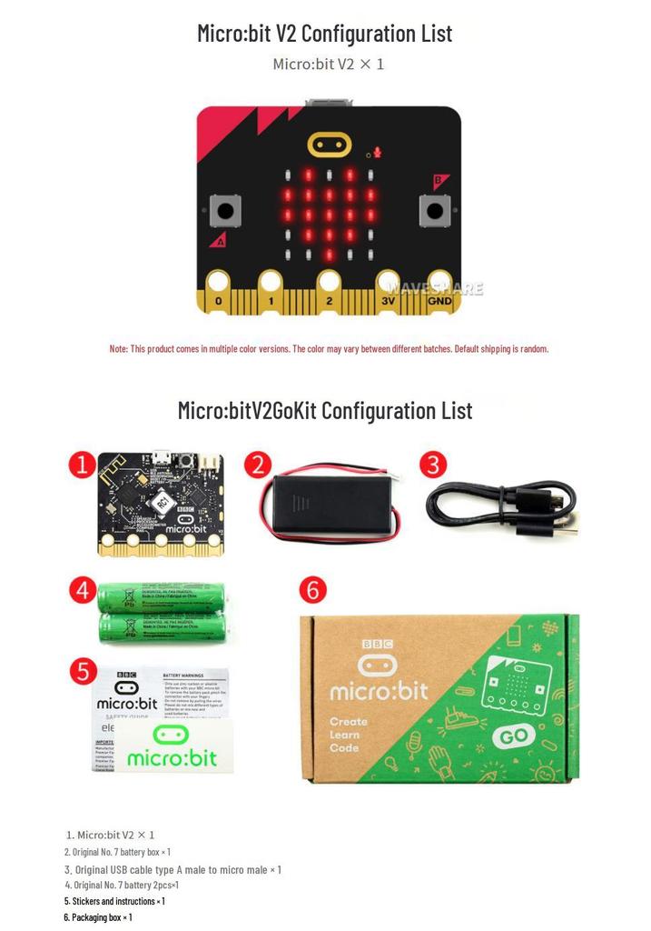 Micro:bit V2 Bluetooth 5.0 Development Kit for Kids – Python Programming Expansion Board