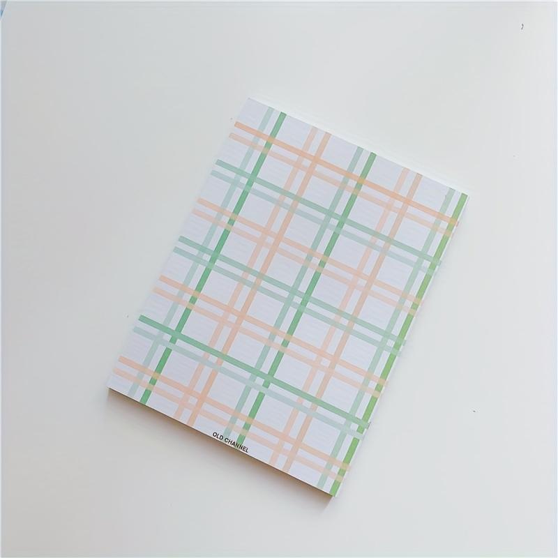 4Sets (200sheets) Retro Macaron Korean Small Fresh Note Book, Student Plaid Note Book