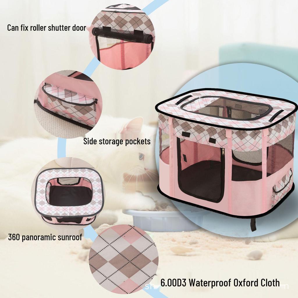 Foldable Pet Birthing Nest: Cat & Dog Cage Tent