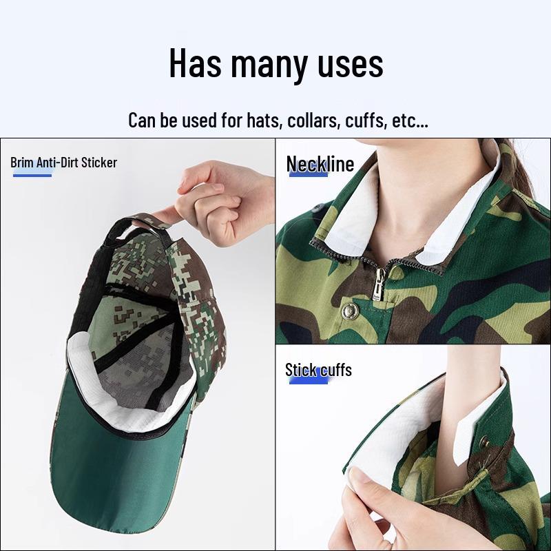 Essential Dormitory Supplies: Anti-Stain, Sweat-Absorbing Clothing Stickers for College and Military Training